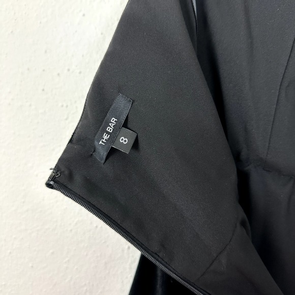 The Bar Dion Strapless Velvet Mini Dress in Black Size 8 - Picture 5 of 6